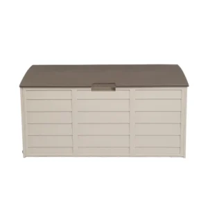 Ktaxon 75gal Outdoor Garden Plastic Storage Deck Box Chest Tools Cushions Toys Brown