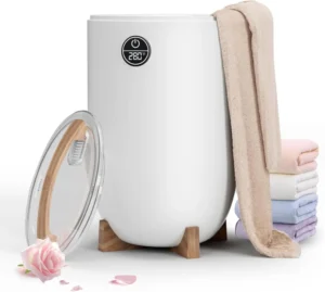 Large Towel Warmer for Bathroom Heated Towel Warmers Bucket Wooden Lid Auto Shut Off Fits Up to Two 40 X70 Oversized Towels Best Ideals