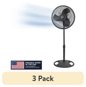 Lasko 16 Oscillating Adjustable Pedestal Fan with 3 Speeds 47 H Black S16500 New