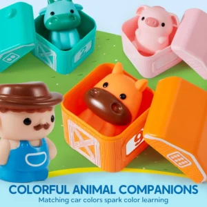 Learning Toy for Toddlers 1 2 3 Years Old Counting Matching Sorting Montessori Learning Farm Train Including 9 Farm Animals