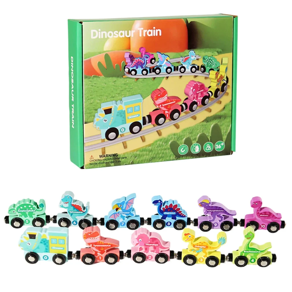 Montessori Learning Farm Train Toddler Toy – Counting & Sorting Fun with Animals — close-up detail of design and finish