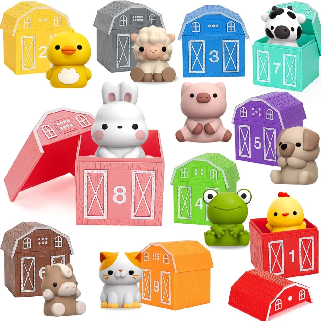 Montessori Learning Farm Train Toddler Toy – Counting & Sorting Fun with Animals — alternate angle showing full product