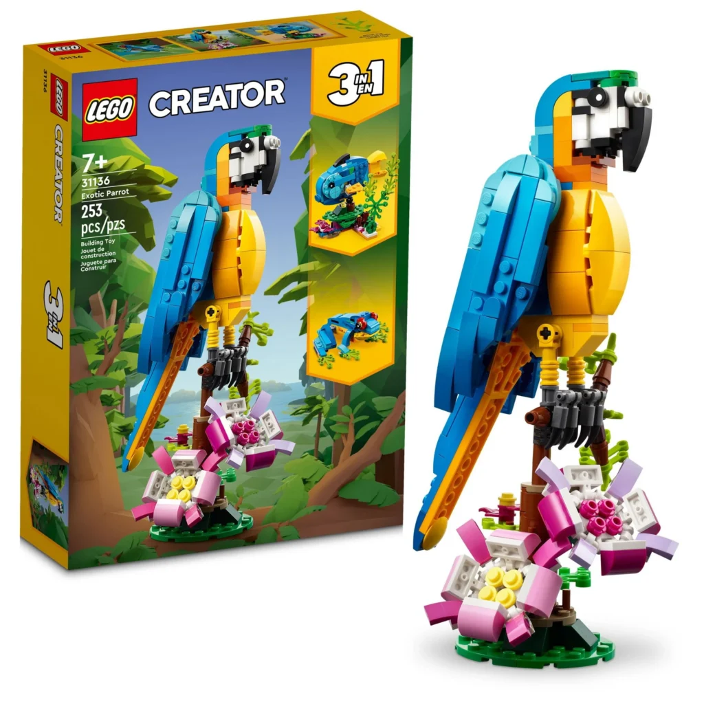 LEGO Creator 3-in-1 Exotic Peacock Set – Creative Animal Build β close-up detail of design and finish