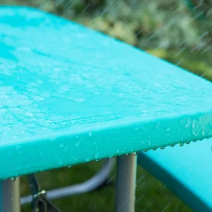 Lifetime Kids Indoor Outdoor Polyethylene Picnic Table Aqua 60219