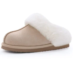 Litfun Fuzzy Platform Slippers for Women Comfy Winter House Shoes with Memory Foam Indoor Outdoor