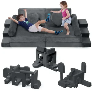 Little Nest Modular Adventure Couch Lunar Grey For Toddler 5