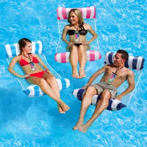 Livhil Pool Float Hammock with Canopy, Cup Holder
