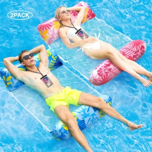 Livhil Pool Float Hammock with Canopy, Cup Holder