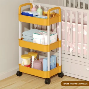 LLMRR 3 Tier Rolling Utility Cart Drawer Cart Drawer Handle Bathroom Cart Organizer Rolling Storage Cart Drawer Rolling Cart Lockable Wheels Kitchen