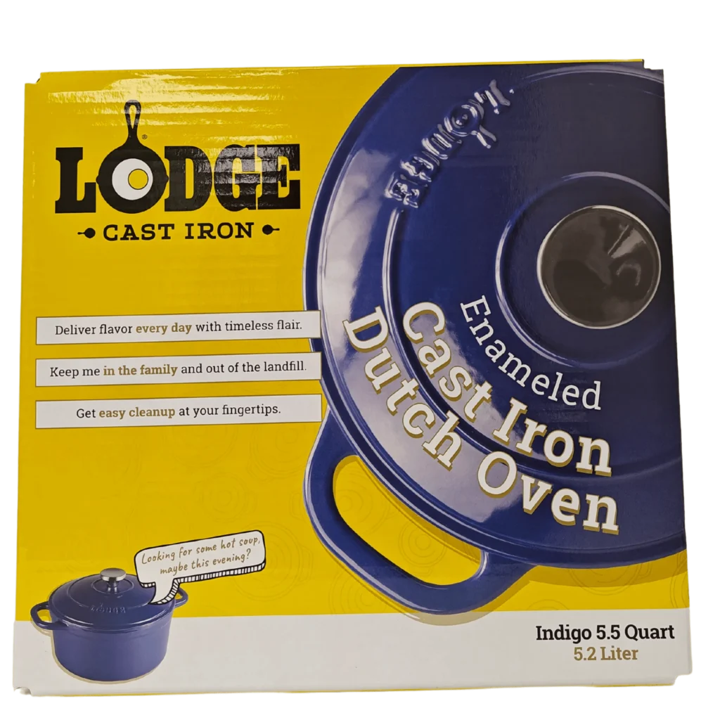 Lodge Cast Iron 5 5qt Indigo Enameled Dutch Oven