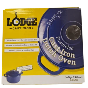 Lodge Cast Iron 5 5qt Indigo Enameled Dutch Oven