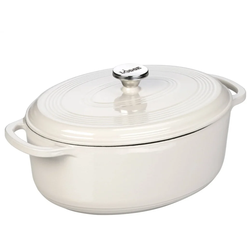 Lodge Cast Iron 5.5qt Enameled Dutch Oven – Versatile & Durable — alternate angle showing full product