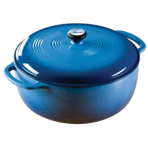 LODGE CAST IRON 5 5QT OYSTER WHITE ENAMELED DUTCH OVEN