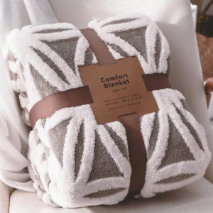 LOMAO Sherpa Fleece Blanket Fuzzy Soft Throw Blanket Dual Sided Plush Blanket for Couch Sofa Bed Grey 51 x63
