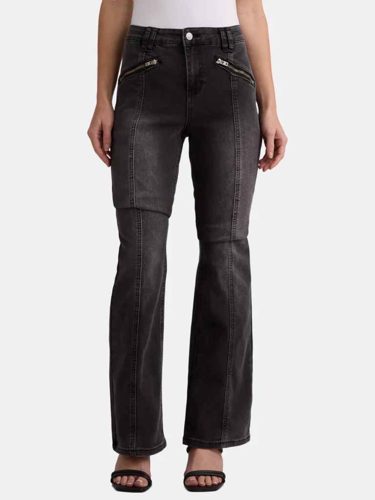 Madden NYC Bow Print Women’s Jeans – Trendy Slim Fit Style — close-up detail of design and finish