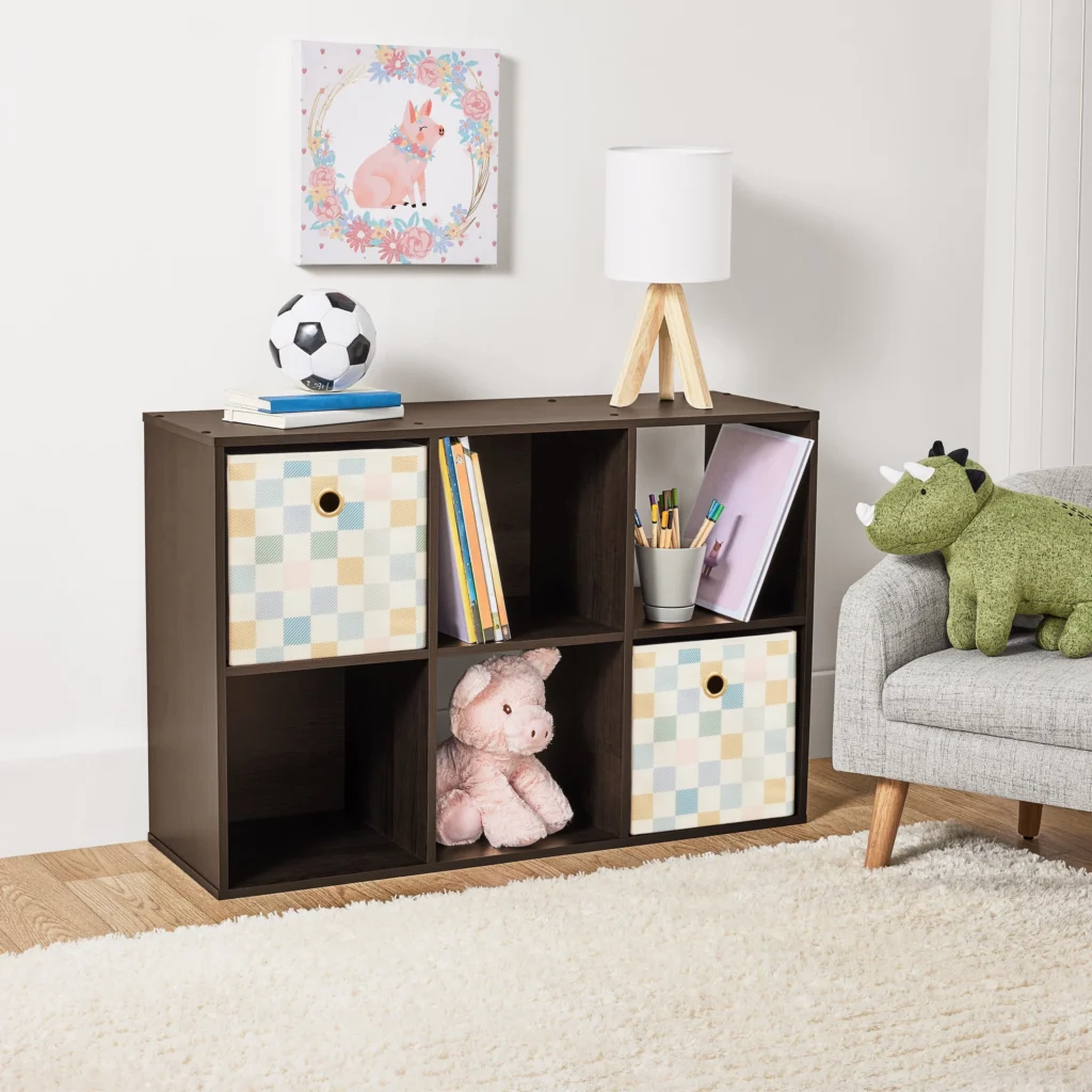 Mainstays 6-Cube Storage Organizer – Versatile White Finish — close-up detail of design and finish