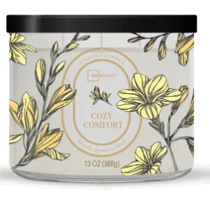 Mainstays 3 Wick Starlit Skies Fragranced Candle with Floral Design Wrap 13 Ounce