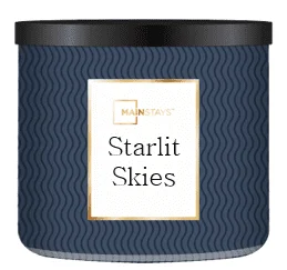 Mainstays 3 Wick Starlit Skies Fragranced Candle with Floral Design Wrap 13 Ounce