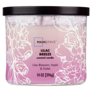Mainstays 3 Wick Strawberry Breeze Fragrance Candle with a Decorative wrap 13 Ounce