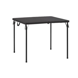 Mainstays 4 Foot Fold in Half Adjustable Folding Table Rich Black