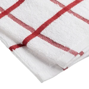 Mainstays 4 Pack 12 x12 Woven Kitchen Dish Cloth Set Red Sedona