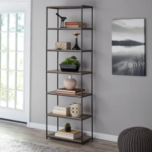 Mainstays 5 Shelf Bookcase with Adjustable Shelves White