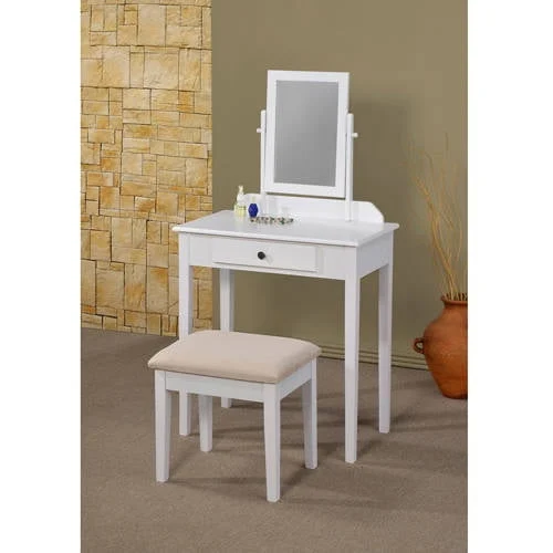 Mainstays Compact Makeup Vanity Set – Space-Saving Beauty Station — alternate angle showing full product