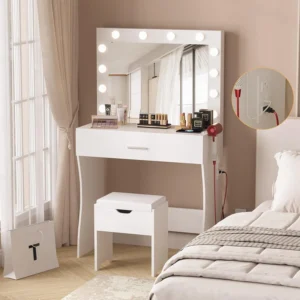 Mainstays Compact Makeup Vanity Set – Space-Saving Beauty Station
