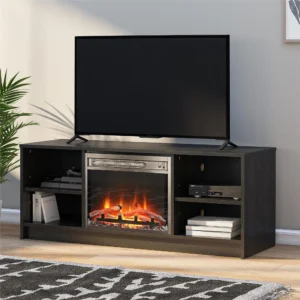 Mainstays Fireplace TV Stand for TVs up to 65 Black Oak