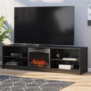 Mainstays Fireplace TV Stand for TVs up to 65 Black Oak