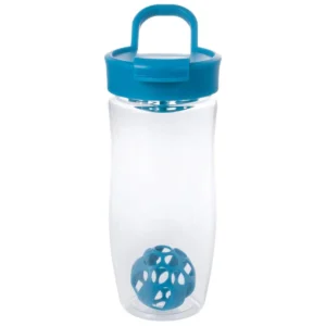 Mainstays Glass 25 oz Water Bottle with Purple Protective Silicone