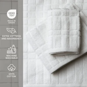 Mainstays Performance Texture 6 Piece Towel Bundle White