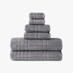 Mainstays Performance Texture 6 Piece Towel Bundle White