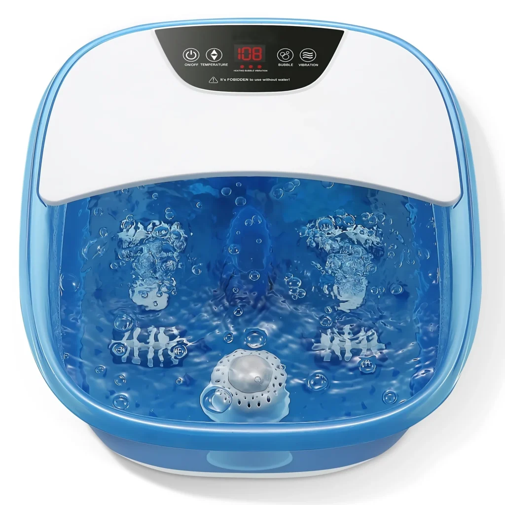 MaxKare Heated Bubble Foot Spa Massager – Professional Relief — close-up detail of design and finish