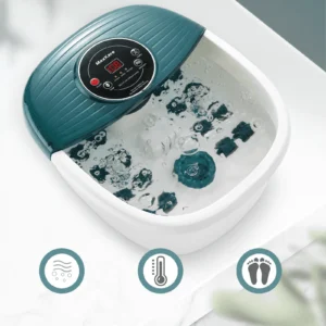 MaxKare Foot Spa Bath Massager With Heat Bubbles Vibration 14 Massage Rollers Temperature Adjustable Automatic Shut Off Function Best Gifts