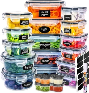Meal Prep Containers 50 Packs Plastic Food Storage Containers with Lids 32oz Bento Box Reusable To Go Containers Disposable BPA Free