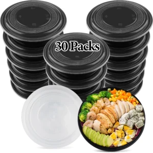 Meal Prep Containers 50 Packs Plastic Food Storage Containers with Lids 32oz Bento Box Reusable To Go Containers Disposable BPA Free