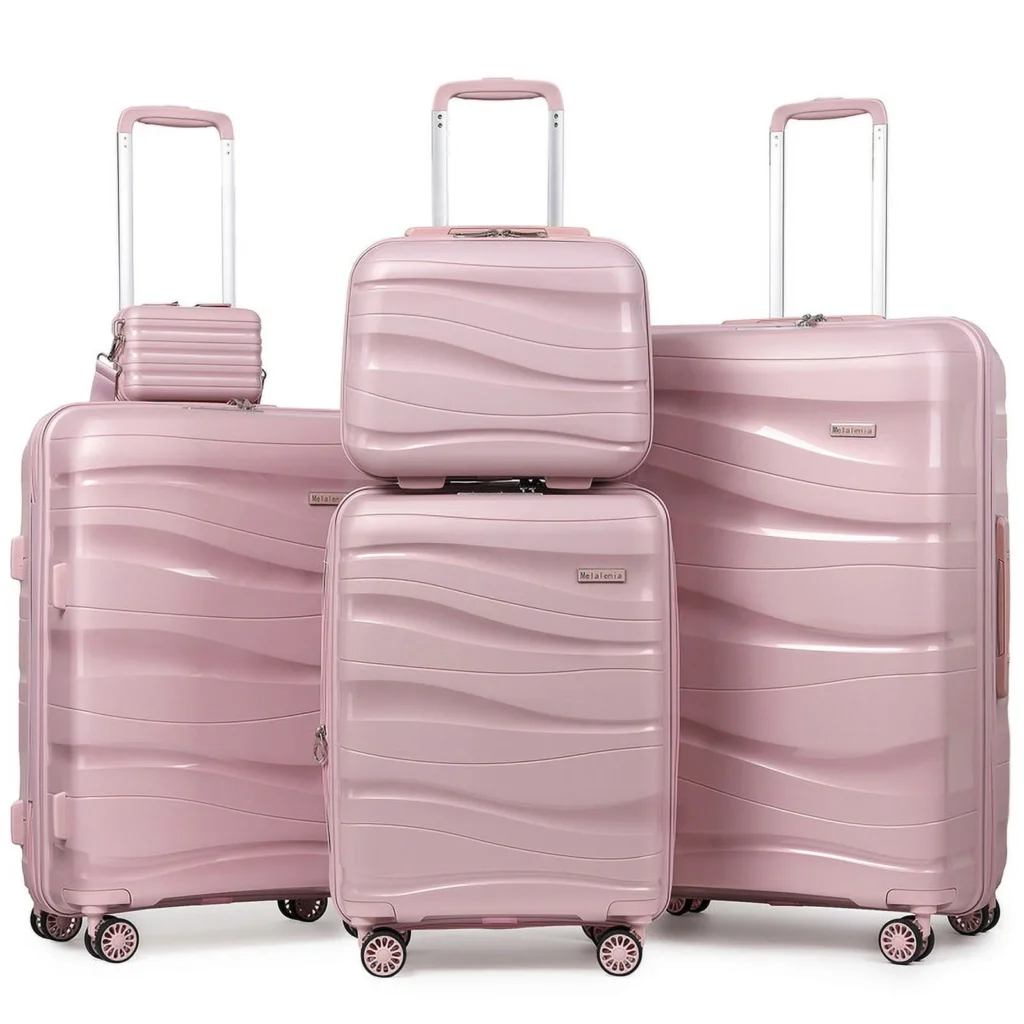 Melalenia 5-Piece Hardside Spinner Luggage Set – Expandable Travel β close-up detail of design and finish