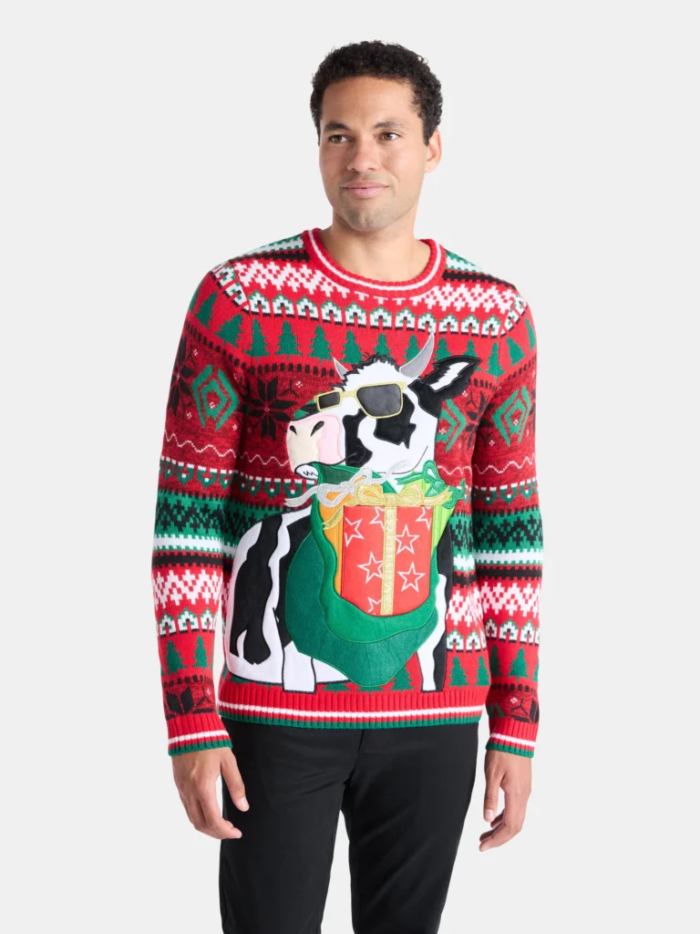 Men’s Christmas Sweater Ugly Christmas Sweater with Drink Pocket from