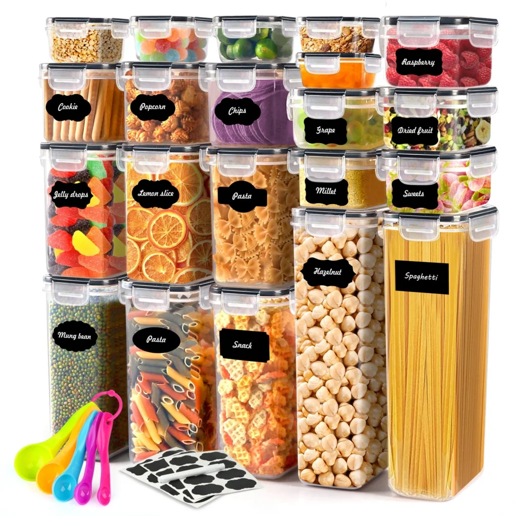 Mibote 32-Piece Airtight Food Storage Set – Pantry Organization β close-up detail of design and finish
