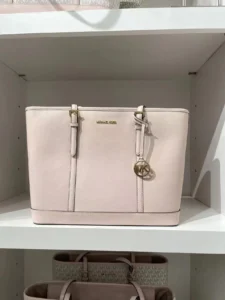 Michael Kors 35F0Gtvt9L Jet Set Travel Large Saffiano Leather In Powder Blush