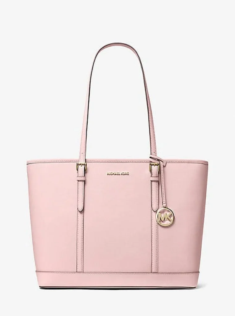 Michael Kors 35F0Gtvt9L Jet Set Travel Large Saffiano Leather In Powder Blush — alternate angle showing full product