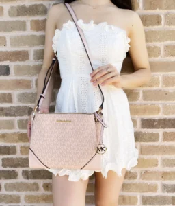 MICHAEL KORS Mercer 35S1GM9M2B Medium Logo and Leather Accordion Crossbody Bag In Brown