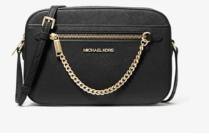 Michael Kors Women Lady Large Leather Shoulder Tote Handbag Purse Bag Black Gold