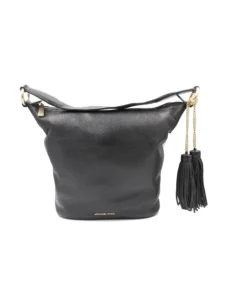 Michael Kors Women Lady Large Leather Shoulder Tote Handbag Purse Bag Black Gold