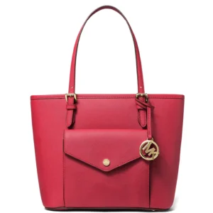 Michael Kors Women s Jet Set Large Saffiano Leather Crossbody Bag Cherry 35S1GTTC7L Cherr