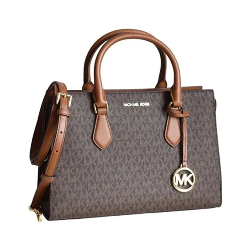 Michael Kors Sheila Medium Satchel – Durable Polyester Black β close-up detail of design and finish