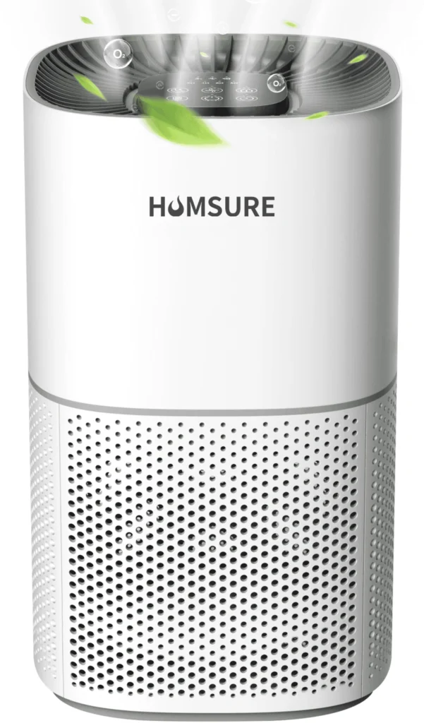 Miko H13 True HEPA Air Purifier for Large Rooms – Pet & Allergen Defense — alternate angle showing full product