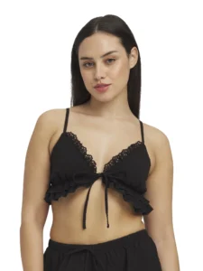 Mills by Millie Bobby Brown Women s Seersucker Flutter Bralette Sizes XS XXXL