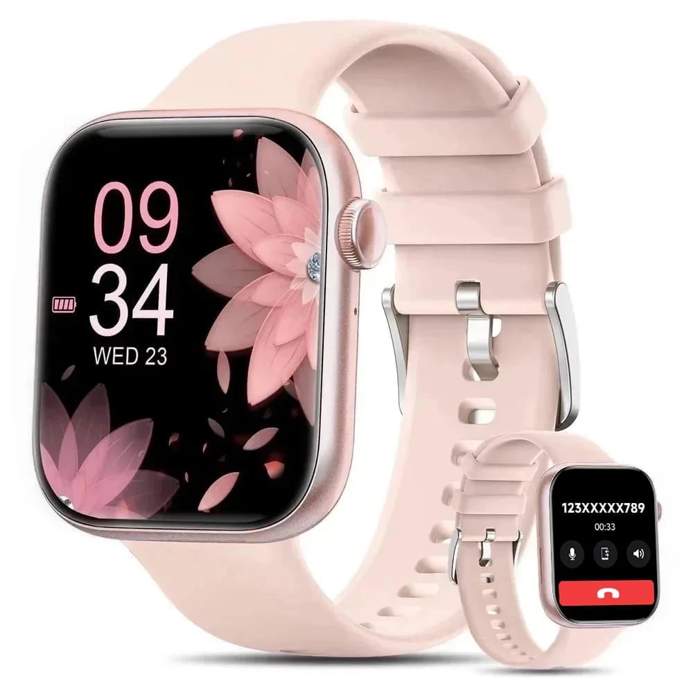 Mingdaln 1.85″ Smartwatch with Call Function – IP67 Waterproof Fitness Tracker β alternate angle showing full product